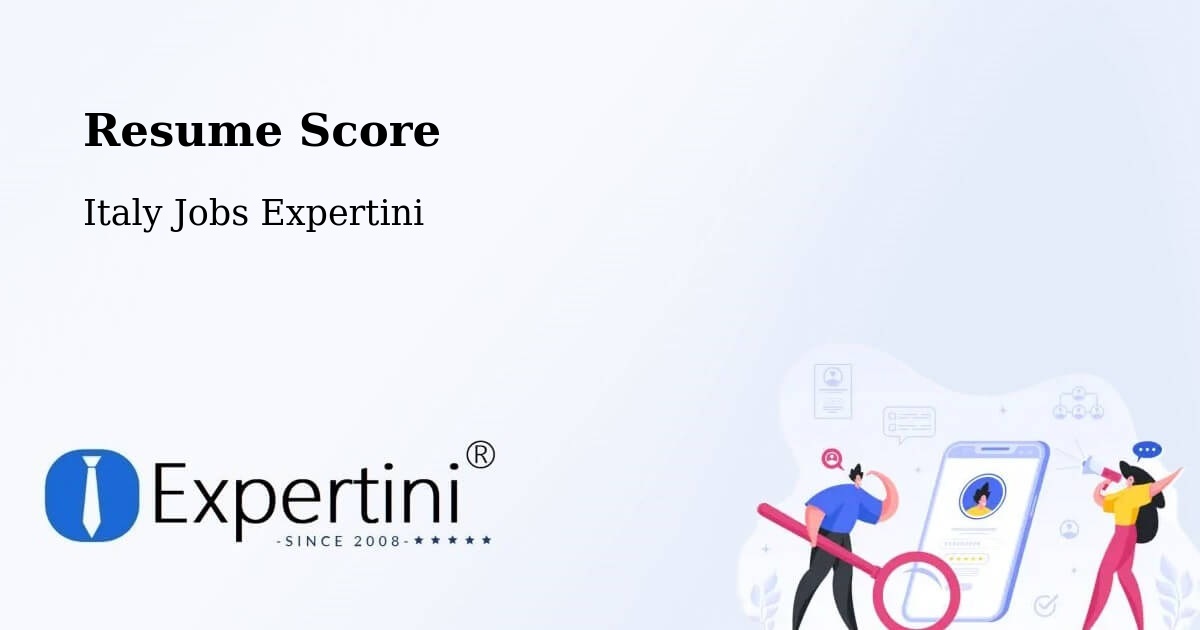 Resume Score & Job Description Match Tool – Bobbio - Italy Jobs Expertini